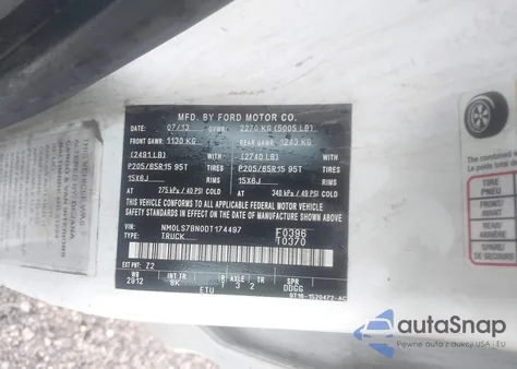 2013 Ford Transit Connect Xlt from USA, damaged, VIN NM0LS7BN0DT174497